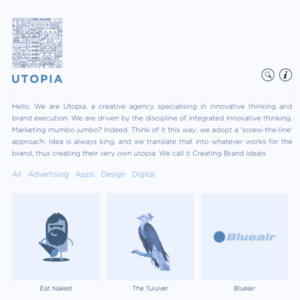 Our Work: Utopia's Website